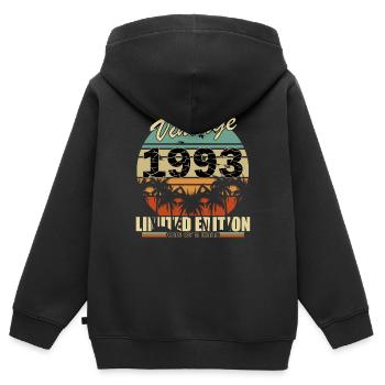 1993 - Born 1993 - Fantastic since 1993 - Kids Premium Organic Zip-up Hoodie - black - Back - AI Model Kid Male (0cm)