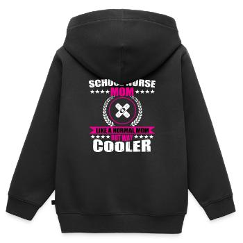 Retro Ferry Vêtements Porte-conteneurs - Sweat Premium à capuche zippé enfant bio - noir - Dos - AI Model Kid Male (0cm)