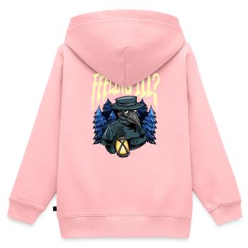 Seuchendoktor-Outfit Seuchendoktor-Maske Medikamente - Kinder Premium Organic Zip Hoodie - Rosa - Hinten - AI Model Kid Female (0cm)