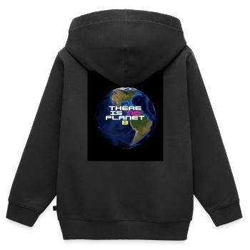 Er is geen planeet B - Kinder Premium zip hoodie biologisch - zwart - Achter - AI Model Kid Male (0cm)