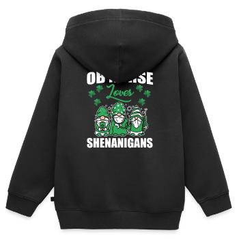 Retro Ferry Vêtements Porte-conteneurs - Sweat Premium à capuche zippé enfant bio - noir - Dos - AI Model Kid Male (0cm)