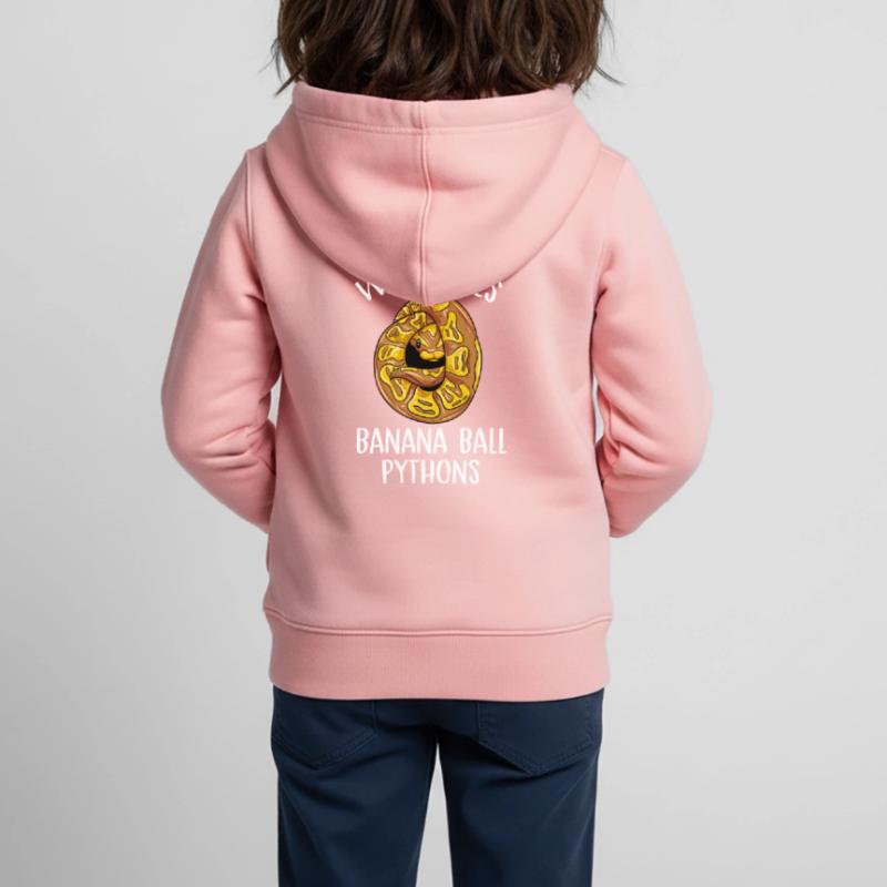 Qui aime la conception de python boule de banane Sweat Premium à capuche zippé enfant bio