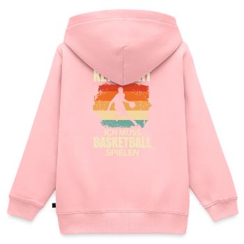 Basketballkorb Rucksack Basketball Court Geschenk - Kinder Premium Organic Zip Hoodie - Rosa - Hinten - AI Model Kid Female (0cm)