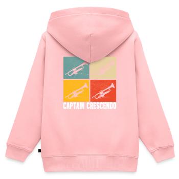 Trompete Trompetenspieler - Kinder Premium Organic Zip Hoodie - Rosa - Hinten - AI Model Kid Female (0cm)