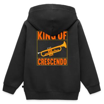 Trompete Trompetenspieler - Kinder Premium Organic Zip Hoodie - Schwarz - Hinten - AI Model Kid Male (0cm)
