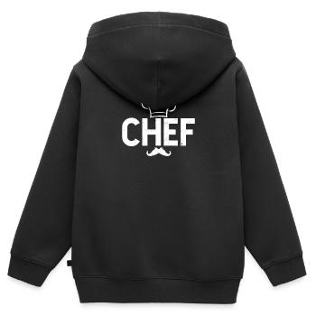Cooking Chef BBQ Grillmaster Barbecue Grilling Chef - Kids Premium Organic Zip-up Hoodie - black - Back - AI Model Kid Male (0cm)