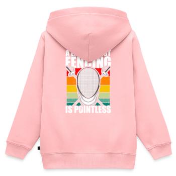 Fechter Fechter - Kinder Premium Organic Zip Hoodie - Rosa - Hinten - AI Model Kid Female (0cm)