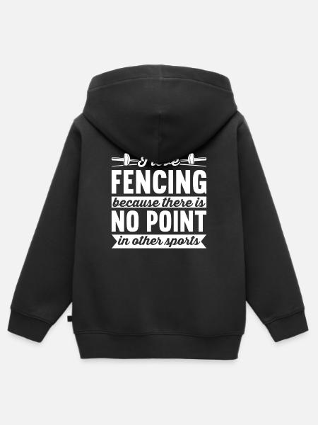 Fechter Fechter - Kinder Premium Organic Zip Hoodie - Schwarz