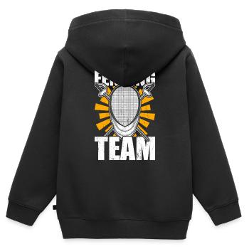 Fechter Fechter - Kinder Premium Organic Zip Hoodie - Schwarz - Hinten - AI Model Kid Male (0cm)
