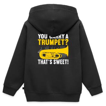 Tuba tuba player - Kids Premium Organic Zip-up Hoodie - black - Back - AI Model Kid Male (0cm)