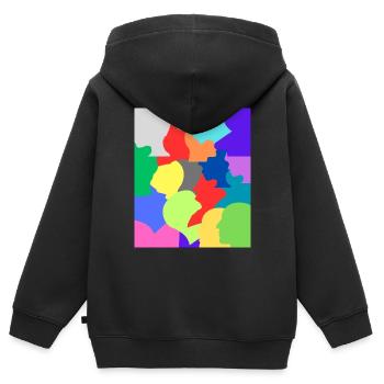 Colorful dizziness. - Kids Premium Organic Zip-up Hoodie - black - Back - AI Model Kid Male (0cm)