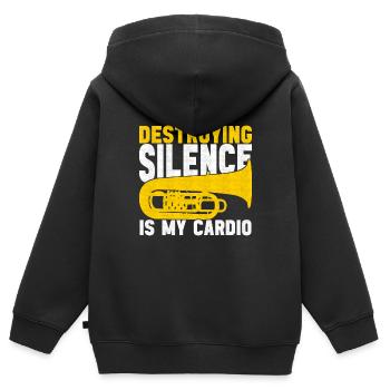 Tuba tuba player - Kids Premium Organic Zip-up Hoodie - black - Back - AI Model Kid Male (0cm)