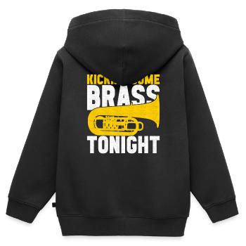 Tuba tuba player - Kids Premium Organic Zip-up Hoodie - black - Back - AI Model Kid Male (0cm)