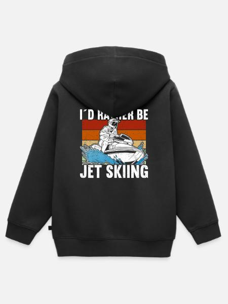 Jetski Jetski - Kinder Premium Organic Zip Hoodie - Schwarz