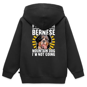 Berner Sennenhund - Kinder Premium Organic Zip Hoodie - Schwarz - Hinten - AI Model Kid Male (0cm)