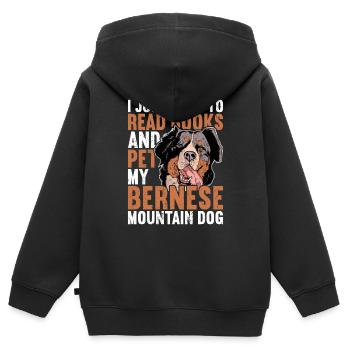 Berner Sennenhund - Kinder Premium Organic Zip Hoodie - Schwarz - Hinten - AI Model Kid Male (0cm)