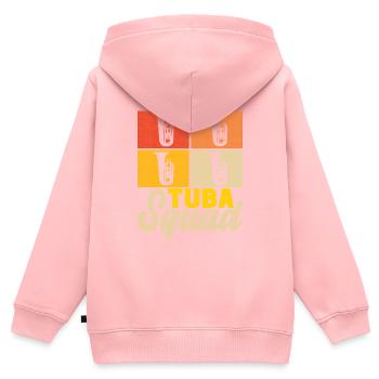 Tuba tuba player - Kids Premium Organic Zip-up Hoodie - rose - Back - AI Model Kid Female (0cm)
