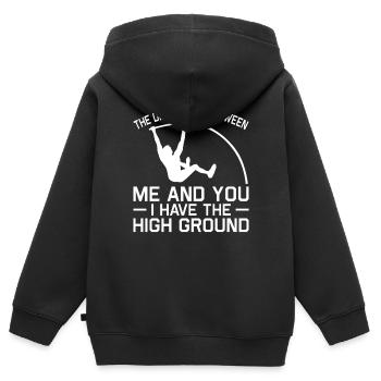 Saut à la perche Saut à la perche Athlétisme - Sweat Premium à capuche zippé enfant bio - noir - Dos - AI Model Kid Male (0cm)