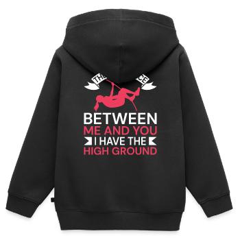 Saut à la perche Saut à la perche Athlétisme - Sweat Premium à capuche zippé enfant bio - noir - Dos - AI Model Kid Male (0cm)
