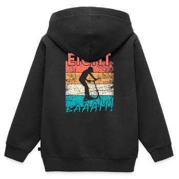 Scooter Stuntscooter 8. Geburtstag 8 - Kinder Premium Organic Zip Hoodie - Schwarz - Hinten - AI Model Kid Male (0cm)