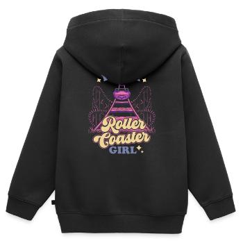 I'm A Roller Coaster Girl Amusement Park Theme Par - Kinder Premium Organic Zip Hoodie - Schwarz - Hinten - AI Model Kid Male (0cm)