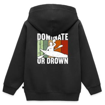 Kanu-Polo - Kinder Premium Organic Zip Hoodie - Schwarz - Hinten - AI Model Kid Male (0cm)