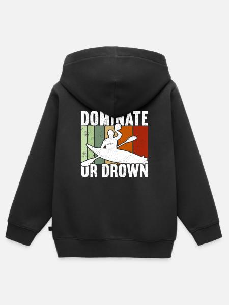 Kanu-Polo - Kinder Premium Organic Zip Hoodie - Schwarz