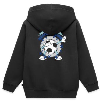 Fußball Dab Kinder Fußballspieler Sprüche - Kinder Premium Organic Zip Hoodie - Schwarz - Hinten - AI Model Kid Male (0cm)