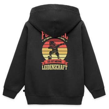 Fußball Fans Sprüche Kinder Fußballer - Kinder Premium Organic Zip Hoodie - Schwarz - Hinten - AI Model Kid Male (0cm)