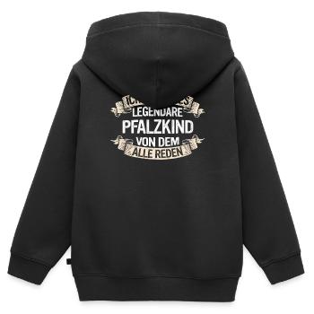 Pfalz Pfälzer Rheinland Pfalz - Kinder Premium Organic Zip Hoodie - Schwarz - Hinten - AI Model Kid Male (0cm)