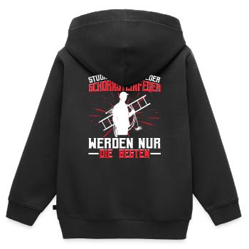 Schornsteinfeger Studieren kann jeder - Kinder Premium Organic Zip Hoodie - Schwarz - Hinten - AI Model Kid Male (0cm)