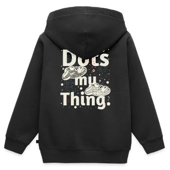 Point Lover - Journée des points - Sweat Premium à capuche zippé enfant bio - noir - Dos - AI Model Kid Male (0cm)