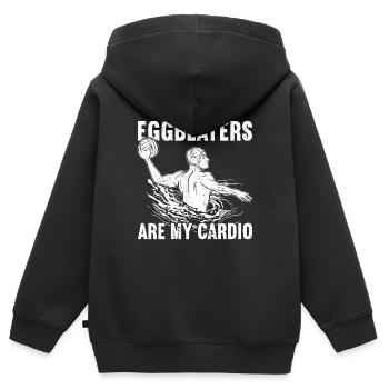 Water-polo Waterpolo - Sweat Premium à capuche zippé enfant bio - noir - Dos - AI Model Kid Male (0cm)