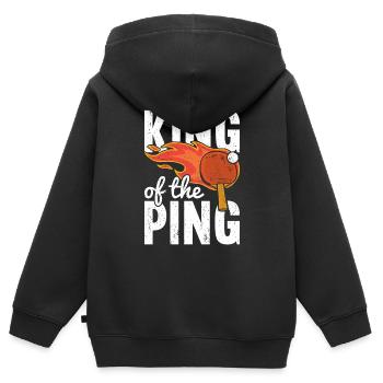 Tischtennis, Tischtennis, Tischtennis, Tischtennis - Kinder Premium Organic Zip Hoodie - Schwarz - Hinten - AI Model Kid Male (0cm)