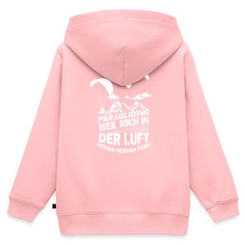 Paragliding Gleitschirm - Kinder Premium Organic Zip Hoodie - Rosa - Hinten - AI Model Kid Female (0cm)