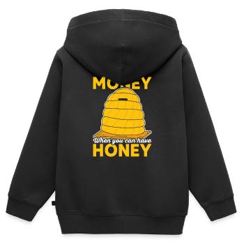 Beekeeper Honeybee Apiarist Beekeeping Bee Keeper - Kids Premium Organic Zip-up Hoodie - black - Back - AI Model Kid Male (0cm)