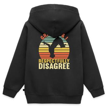 Parkour Freerunning - Kinder Premium Organic Zip Hoodie - Schwarz - Hinten - AI Model Kid Male (0cm)