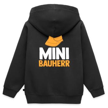 Bauherr - Kinder Premium Organic Zip Hoodie - Schwarz - Hinten - AI Model Kid Male (0cm)