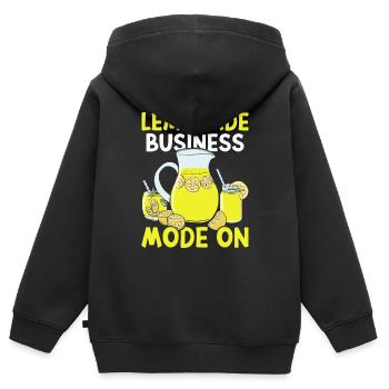 Limonaden-Stand - Kinder Premium Organic Zip Hoodie - Schwarz - Hinten - AI Model Kid Male (0cm)