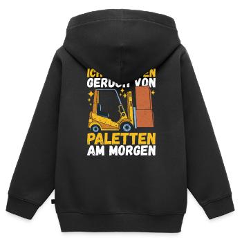 Gabelstaplerfahrer Gabelstapler Staplerfahrer - Kinder Premium Organic Zip Hoodie - Schwarz - Hinten - AI Model Kid Male (0cm)