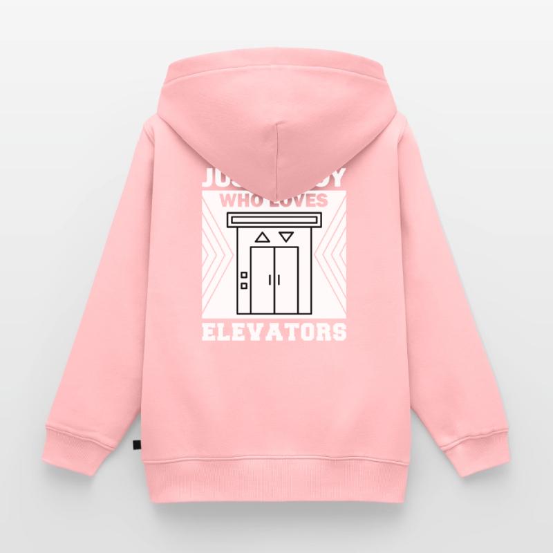 Elevator Button Just a boy who loves elevator Kids Premium Organic Zip-up Hoodie