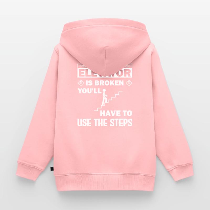 Elevator Button Just a boy who loves elevator Kids Premium Organic Zip-up Hoodie