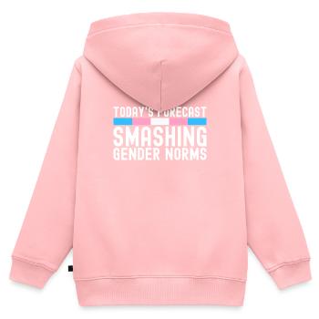 Transgender Trans LGBTQ - Kids Premium Organic Zip-up Hoodie - rose - Back - AI Model Kid Female (0cm)