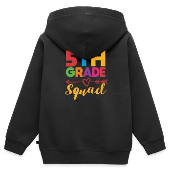 5. Klasse Kader Lehrer Fünfte Schüler Team Zurück - Kinder Premium Organic Zip Hoodie - Schwarz - Hinten - AI Model Kid Male (0cm)