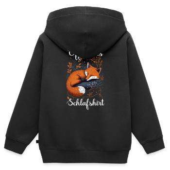 Fuchs Füchse Wildtier Waldtier Rotfuchs - Kinder Premium Organic Zip Hoodie - Schwarz - Hinten - AI Model Kid Male (0cm)