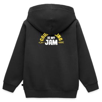 Counseling Is My Jam Schulberater Anerkennung - Kinder Premium Organic Zip Hoodie - Schwarz - Hinten - AI Model Kid Male (0cm)