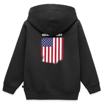 Wähler Großvater - Kinder Premium Organic Zip Hoodie - Schwarz - Hinten - AI Model Kid Male (0cm)
