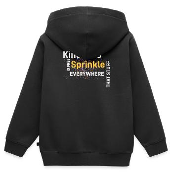 La gentillesse est gratuite, saupoudrez ce truc partout - Sweat Premium à capuche zippé enfant bio - noir - Dos - AI Model Kid Male (0cm)