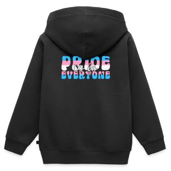 Transgender Trans LGBTQ - Kinder Premium Organic Zip Hoodie - Schwarz - Hinten - AI Model Kid Male (0cm)