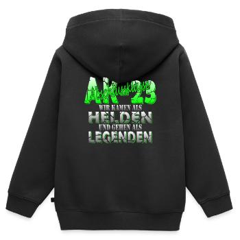 High School Graduation 2023 Saying Gift Graduation Ceremony - Kids Premium Organic Zip-up Hoodie - black - Back - AI Model Kid Male (0cm)